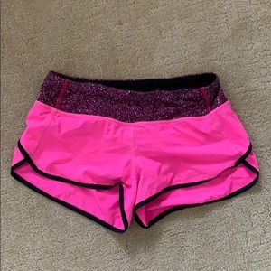 Pink Lulu lemon speed shorts